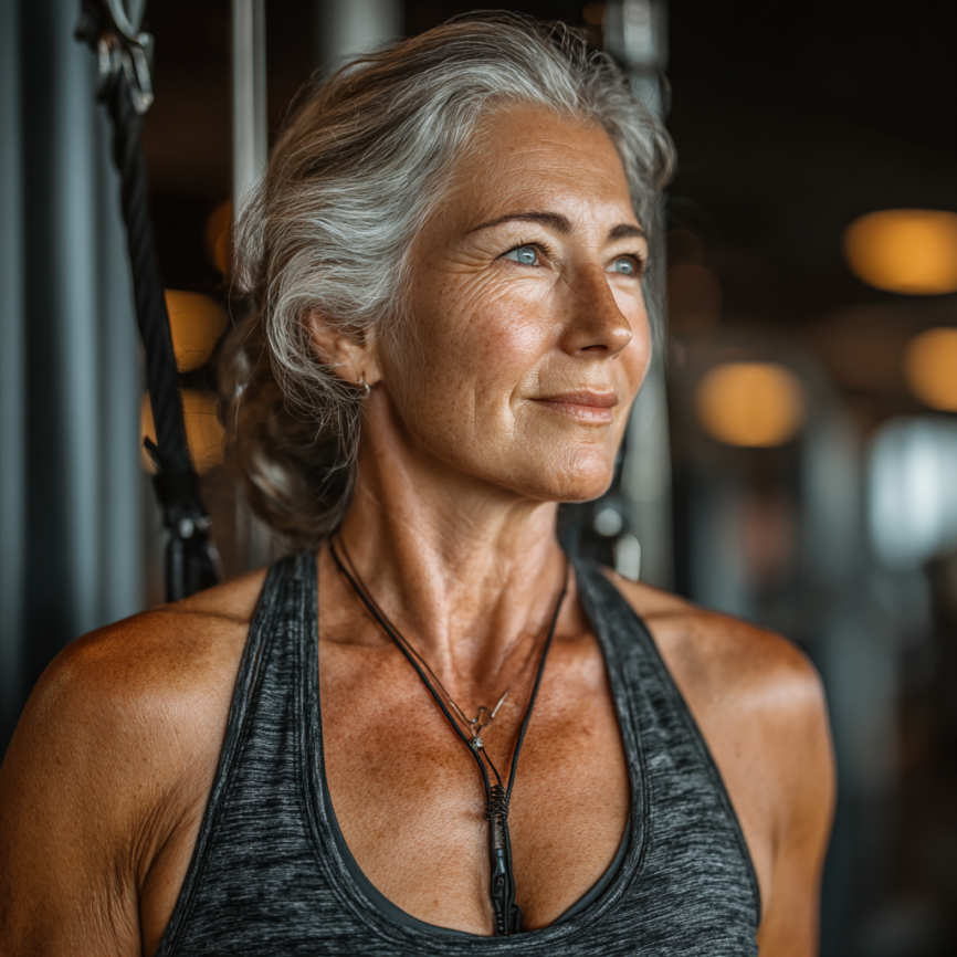 Активні люди зрілого віку займаються фітнесом